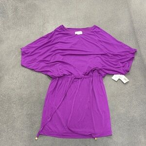 Purple Batwing Jessica Simpson 2000s Dress